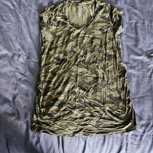 Camouflage Print Women's Maternity Top